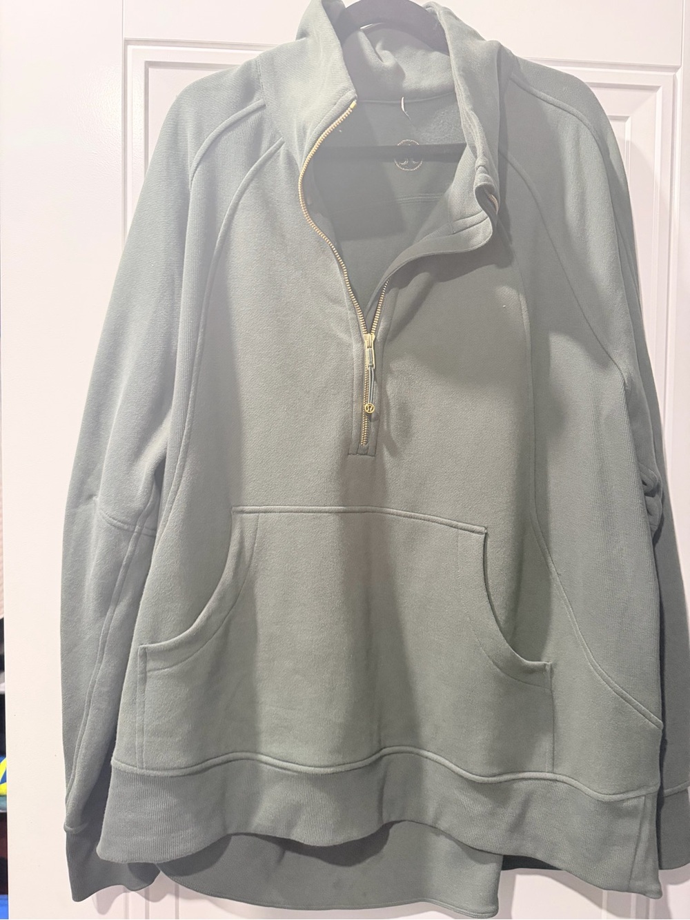 lululemon athletica Olive Green Quarter-Zip Fleece Pullover